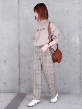 「ブラウンコーデ」｜「アイテム（福袋/福箱）」を使った、ちぃーさん（レディース・161cm）の秋コーディネート