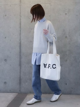 「UNIQLO U」｜「アイテム（福袋/福箱）」を使った、ちぃーさん（レディース・161cm）の冬コーディネート