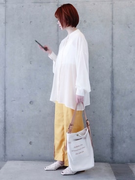 「Happy John（ハッピージョン）のアイテム（パンツ）」を使った、ちぃーさん（レディース・161cm）の夏コーディネート