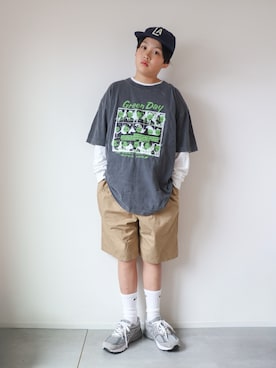 「GOOD ROCK SPEED（グッドロックスピード）のアイテム」を使った、KISA / SANAさん（キッズ・154cm）の春コーディネート