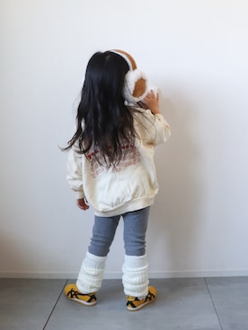 「p.premier（ピードットプルミエ）のアイテム」を使った、KISA / SANAさん（キッズ・151cm）の冬コーディネート