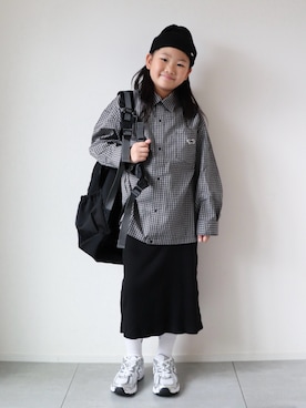 「アイテム（シャツ/ブラウス）」を使った、KISA / SANAさん（キッズ・151cm）の秋コーディネート