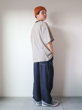 「PAIRMANON STREET（ペアマノンストリート）のアイテム」を使った、KISA / SANAさん（キッズ・154cm）の春コーディネート