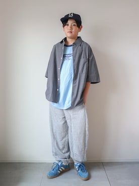 「BREEZE（ブリーズ）のアイテム」を使った、KISA / SANAさん（キッズ・154cm）の春コーディネート