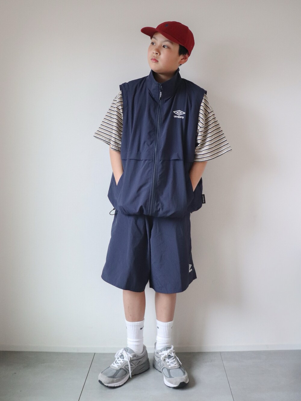 UMBRO アンブロ 別注コラボ ルーズシルエット裏メッシュスタンドネック