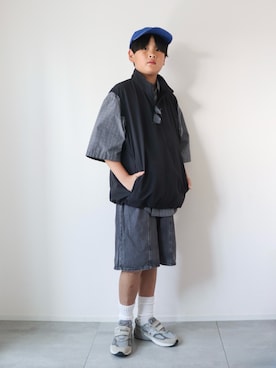 「アイテム（レッグウェア）」を使った、KISA / SANAさん（キッズ・148cm）の夏コーディネート