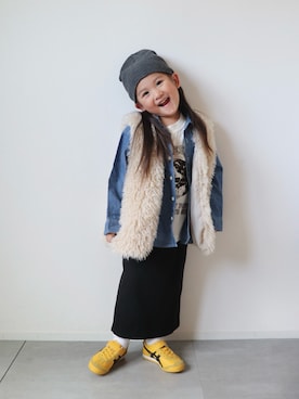 「Ungrid（アングリッド）のアイテム」を使った、KISA / SANAさん（キッズ・100cm）の秋コーディネート