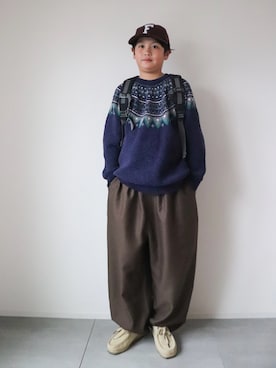 「Clarks（クラークス）のアイテム」を使った、KISA / SANAさん（キッズ・151cm）の冬コーディネート