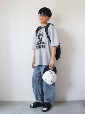 「アイテム（Tシャツ/カットソー）」を使った、KISA / SANAさん（キッズ・148cm）の夏コーディネート