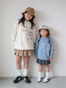 「アイテム（Tシャツ/カットソー）」を使った、KISA / SANAさん（キッズ・151cm）の秋コーディネート