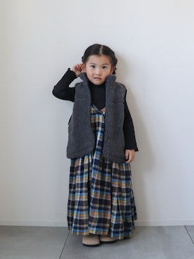 「アイテム（ワンピース/ドレス）」を使った、KISA / SANAさん（キッズ・151cm）の秋コーディネート