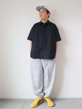 「Onitsuka Tiger（オニツカタイガー）のアイテム」を使った、KISA / SANAさん（キッズ・154cm）の夏コーディネート