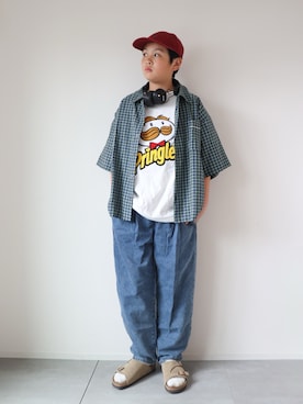 「U.S. POLO ASSN.（ユーエスポロアッスン）のアイテム」を使った、KISA / SANAさん（キッズ・154cm）の夏コーディネート