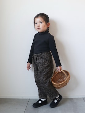 「アイテム（ヘアゴム）」を使った、KISA / SANAさん（キッズ・90cm）の冬コーディネート