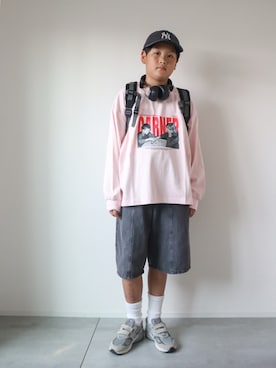 「アイテム（レッグウェア）」を使った、KISA / SANAさん（キッズ・148cm）の夏コーディネート