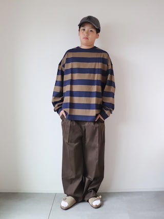 「PAIRMANON STREET(ペアマノンストリート)の【90-160cm】タック ツイル トラウザー パンツ 【PAIRMANON STREET】(その他パンツ)」を使った、KISA / SANAさん(キッズ・90cm)の秋コーディネート
