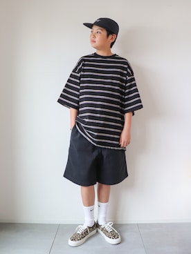 「VANS(バンズ)のアイテム」を使った、KISA / SANAさん(キッズ・154cm)の夏コーディネート