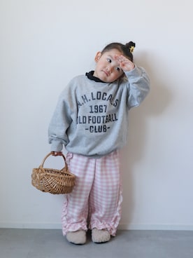 「アイテム（パンツ）」を使った、KISA / SANAさん（キッズ・90cm）の冬コーディネート