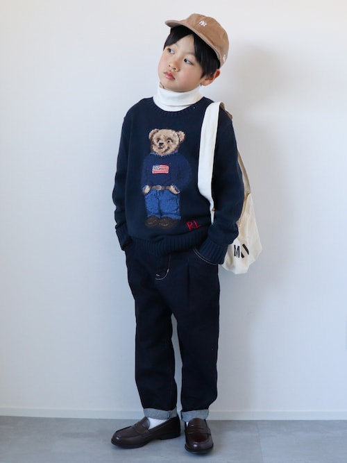ラルフローレン ポロベア キッズセーター トップス新品同様　4T 110cm Polo ベア クルーネック セーター（ニット/セーター）｜POLO
