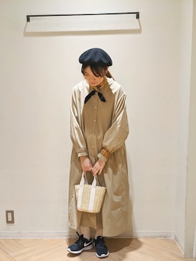 「サマンサ モスモス(Samansa Mos2)」｜「アイテム（シャツワンピース）」を使った、no_さん（レディース・155cm）の春コーディネート