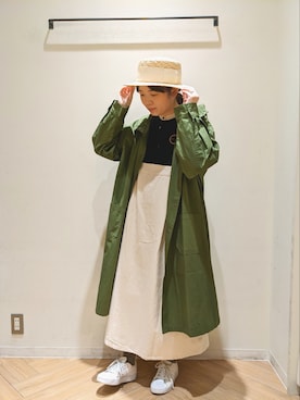 「フードコート」｜「アイテム（ワンピース/ドレス）」を使った、no_さん（レディース・155cm）の春コーディネート