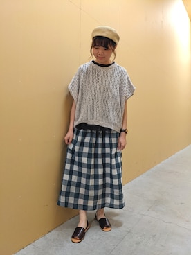 「Samansa Mos2（サマンサ モスモス）のセパレートサンダル（サンダル）」を使った、no_さん（レディース・155cm）の夏コーディネート