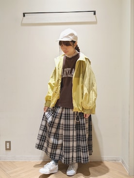 「サマンサモスモス」｜「アイテム（マウンテンパーカー）」を使った、no_さん（レディース・155cm）の春コーディネート
