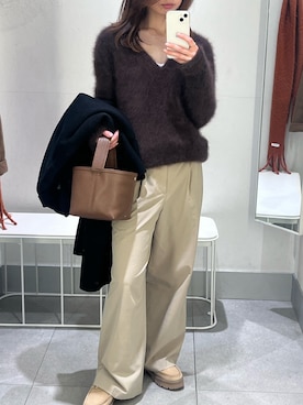 「アイテム（スリッポン）」を使った、Rさん（レディース・152cm）の冬コーディネート