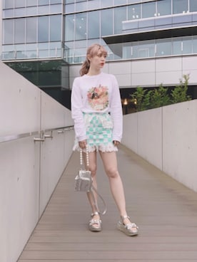 「Jeffrey Campbell（ジェフリーキャンベル）のアイテム（サンダル）」を使った、イロハ レナさん（レディース・163cm）の夏コーディネート