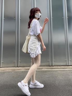 「CDG（シーディージー）のアイテム」を使った、キノさん（レディース・153cm）の夏コーディネート
