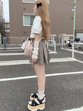 「アイテム（ヘアピン）」を使った、キノさん（レディース・153cm）の秋コーディネート