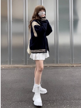 「CDG（シーディージー）のアイテム（バッグ）」を使った、キノさん（レディース・153cm）の秋コーディネート