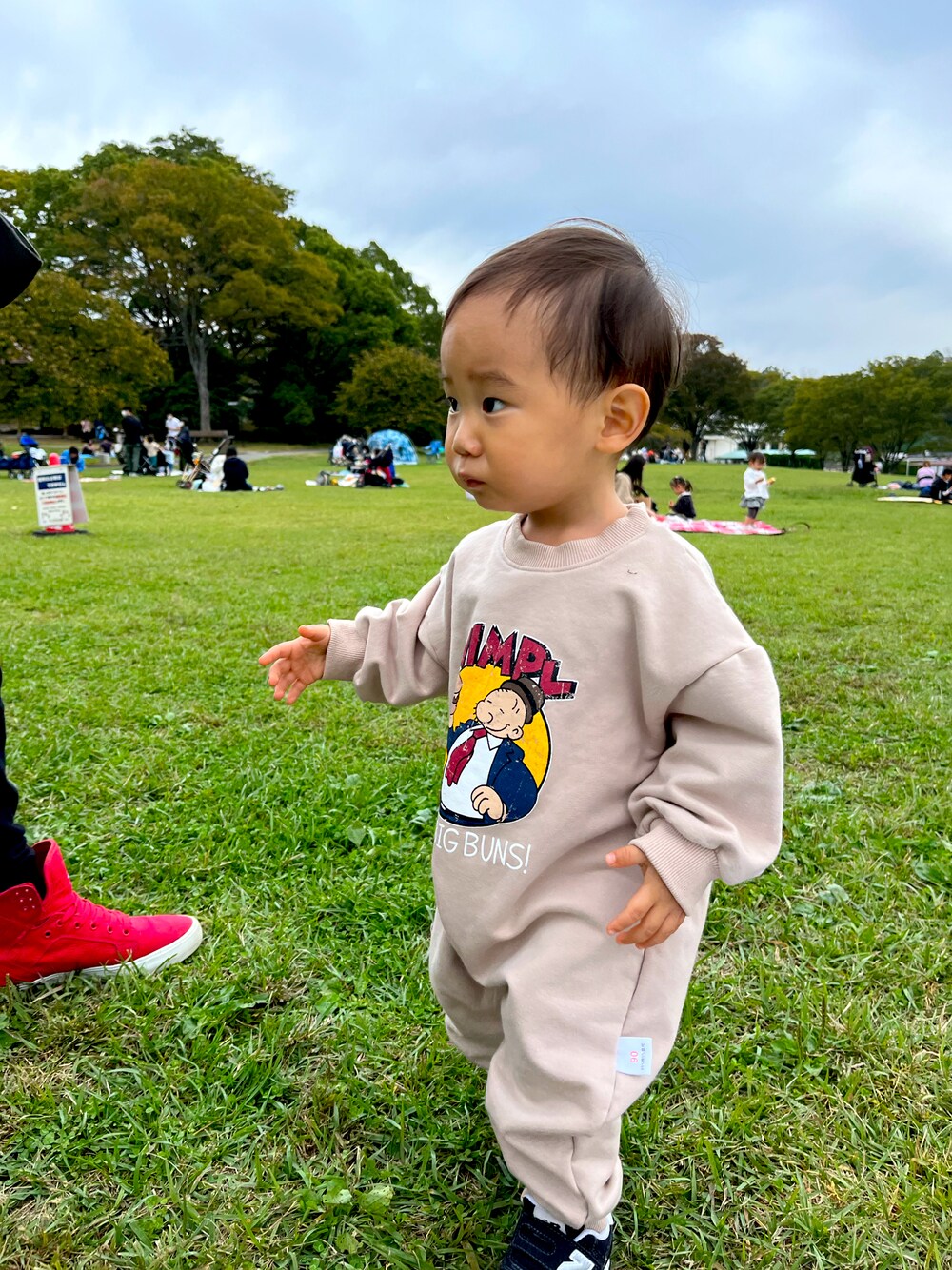 「赤ちゃん、ベビーコーデ、男の子、一歳5ヶ月、一歳、西松屋」｜「韓国のアイテム（その他ベビーウェア、ベージュ系）」を使った、NAU.Oさん（レディース・153cm）の秋コーディネートの1枚目の写真