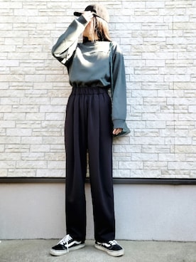 「オールドスクール」｜「アイテム（スウェットパンツ）」を使った、**ゆぅ**さん（レディース・164cm）の秋コーディネート