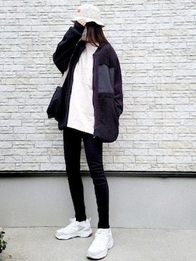 「White Mountaineering」｜「アイテム（ブルゾン）」を使った、**ゆぅ**さん（レディース・164cm）の秋コーディネート