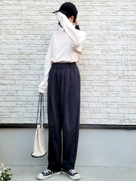 「PUBLUX（パブリュクス）のアイテム（バッグ）」を使った、**ゆぅ**さん（レディース・164cm）の秋コーディネート