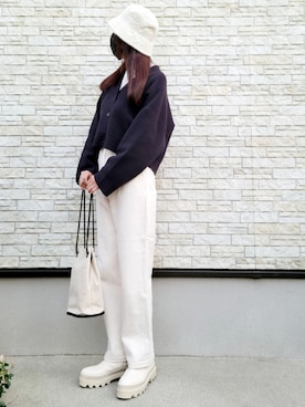 「PUBLUX（パブリュクス）のアイテム（バッグ）」を使った、**ゆぅ**さん（レディース・164cm）の秋コーディネート