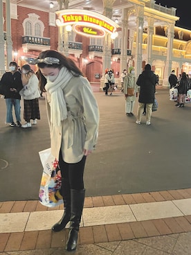 「BEAMS（ビームス）のアイテム（マフラー）」を使った、Noriko    さん（レディース・159cm）の春コーディネート