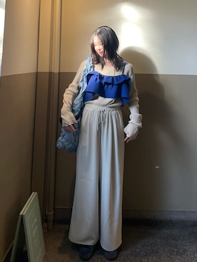 「Casselini（キャセリーニ）のアイテム」を使った、senaさん（レディース・160cm）の春コーディネート