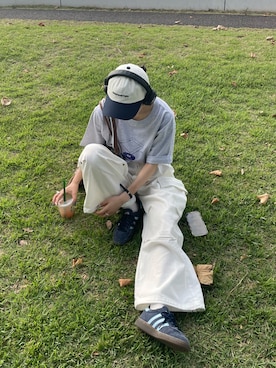 「thisisneverthat（ディスイズネバーザット）のアイテム（キャップ）」を使った、senaさん（レディース・160cm）の秋コーディネート