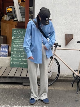 「GAP（ギャップ）のアイテム（パンツ）」を使った、senaさん（レディース・160cm）の夏コーディネート