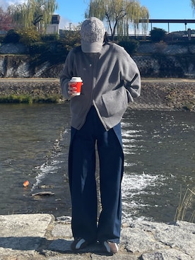 「HANNE（アン）のアイテム」を使った、senaさん（レディース・160cm）の冬コーディネート