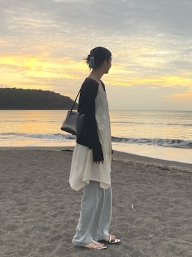 「アイテム（チュニック）」を使った、senaさん（レディース・160cm）の秋コーディネート