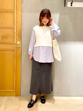 「レプシィム(LEPSIM)」｜「アイテム（ローファー）」を使った、★しおりんさん（レディース・164cm）の冬コーディネート