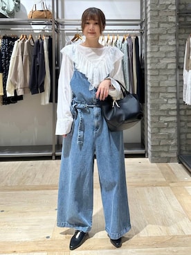 「アイテム（オールインワン・サロペット）」を使った、しおりんさん（レディース・165cm・30代）の冬コーディネート