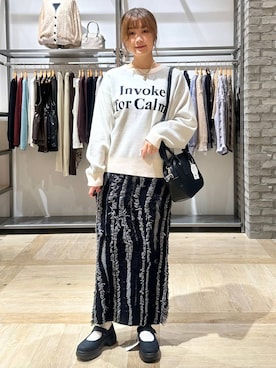 「アイテム（ボストンバッグ）」を使った、しおりんさん（レディース・165cm）の秋コーディネート