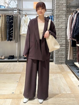 「LEPSIM（レプシィム）のソフトクッションパンプス　638849（パンプス、ホワイト系）」を使った、しおりんさん（レディース・165cm）の春コーディネート