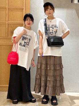 「アイテム（キャップ）」を使った、★しおりんさん（レディース・165cm・30代）の夏コーディネート