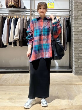 「チェック」｜しおりんさん（レディース・165cm・30代）の秋コーディネート