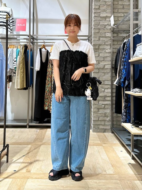 【キャベツん】 セール】ウエスト切り替えデニムパンツ 129947（デニムパンツ